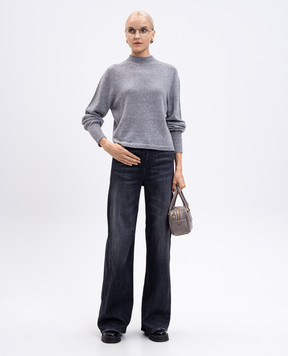 Twinset Gray wool and cashmere jumper with lurex 252TT3300