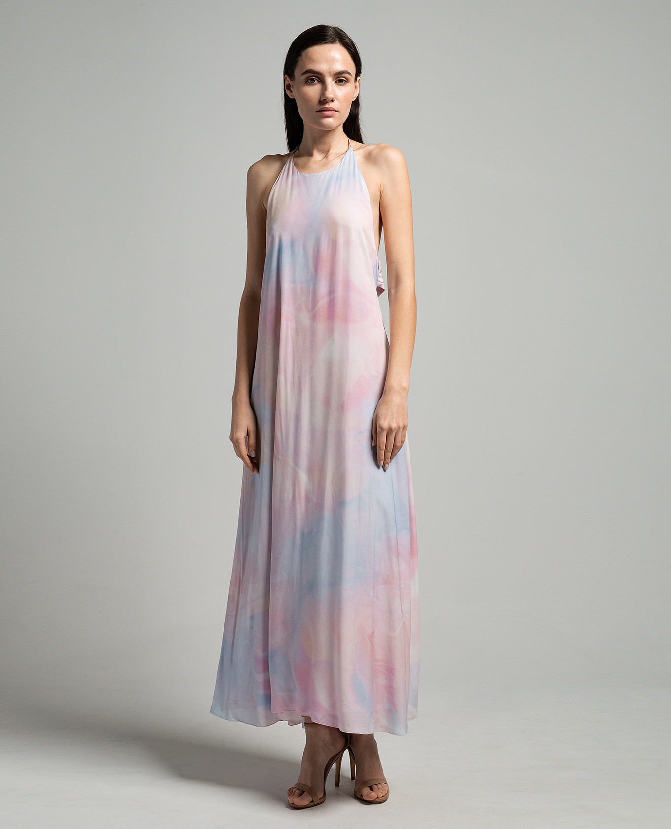 

Purple dress in a print with an open back Peserico, Violet