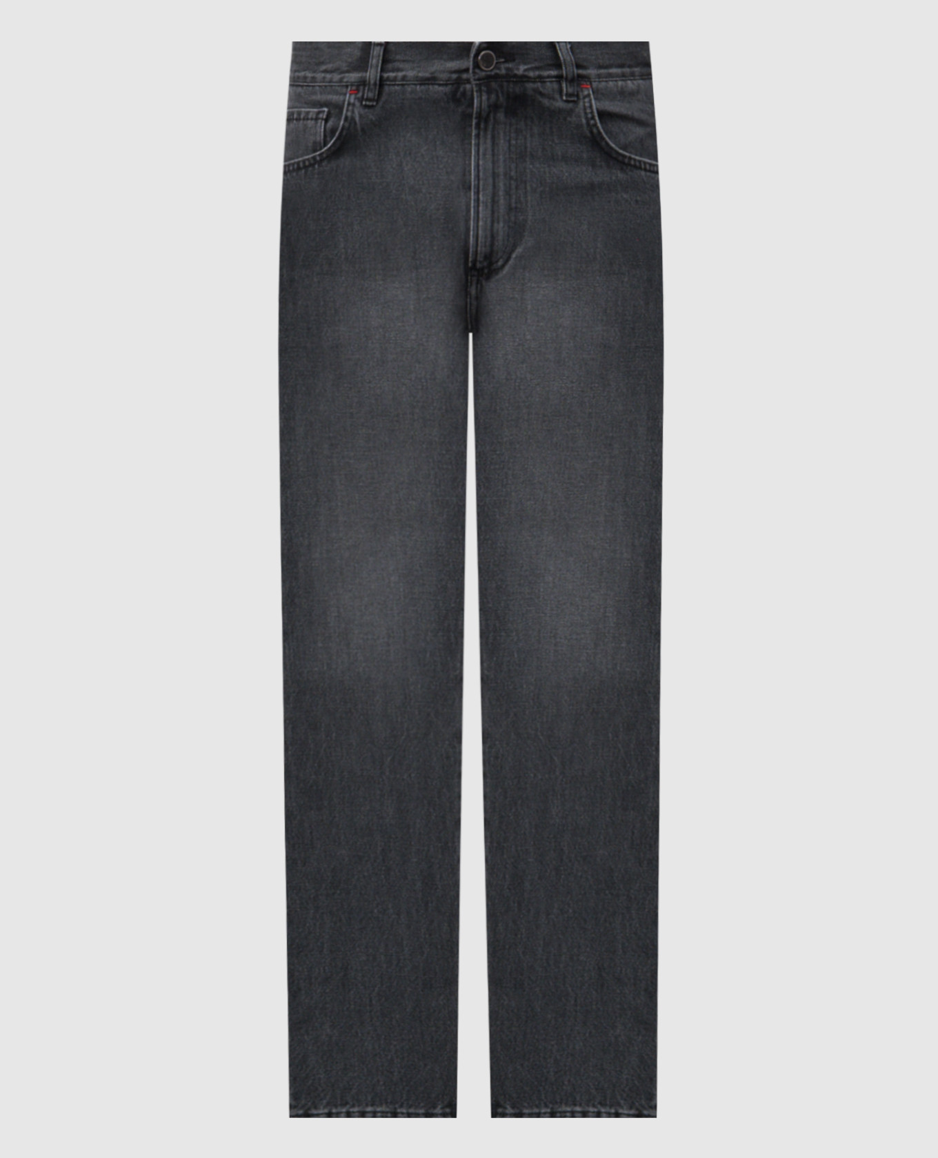 Grey jeans with logo patch ISAIA
