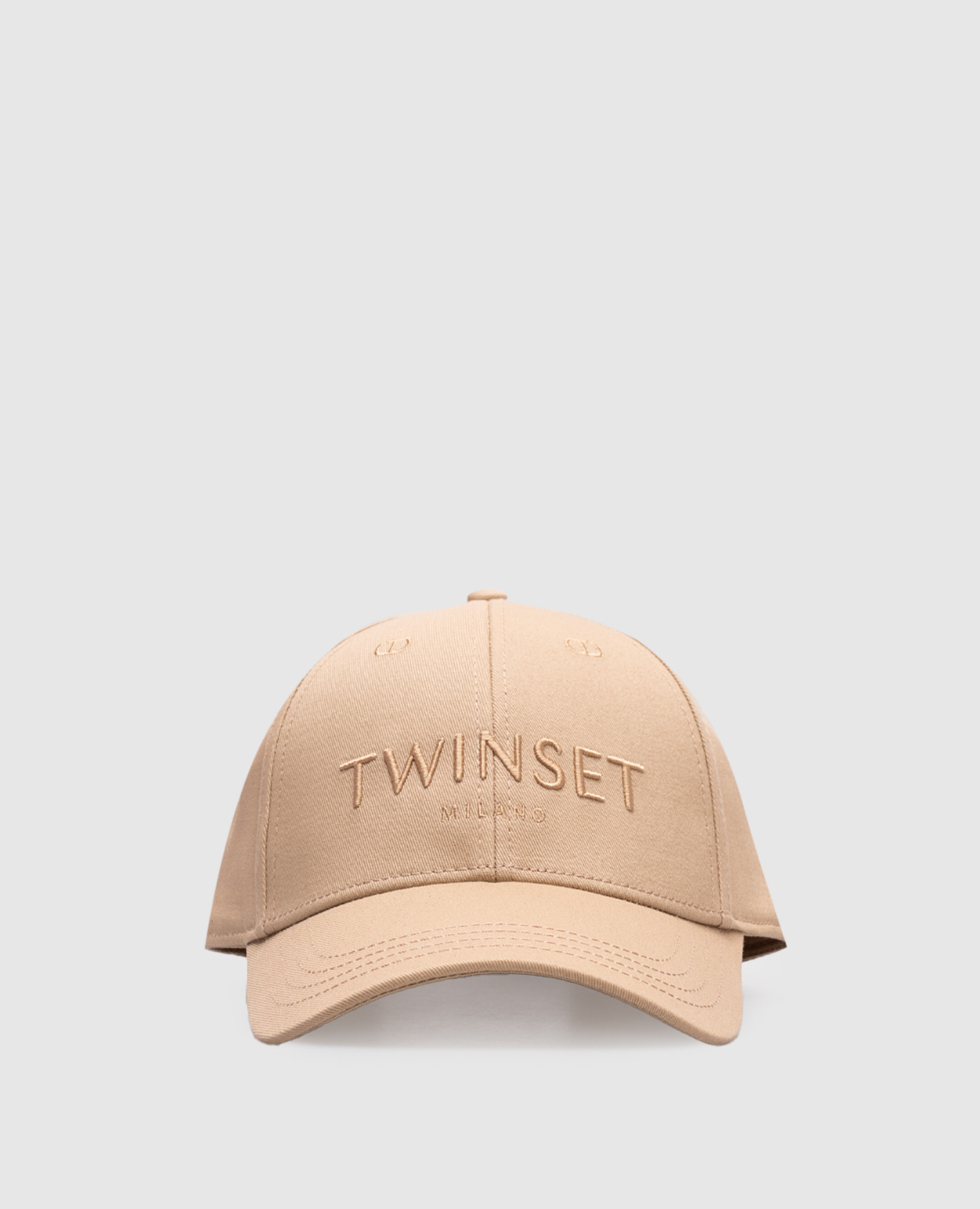 

Beige cap with logo embroidery Twinset