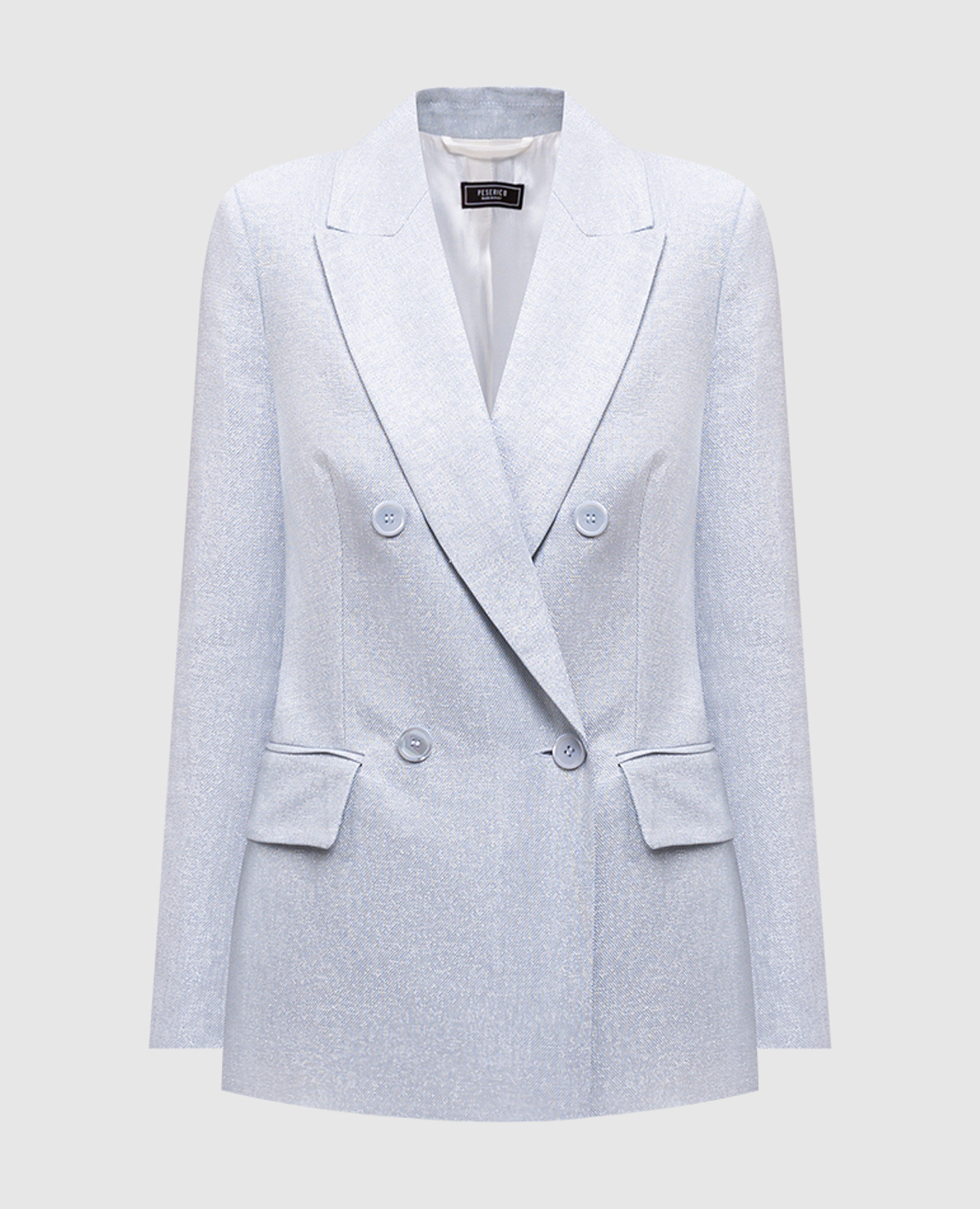 

Blue double-breasted jacket with lurex Peserico, Light blue