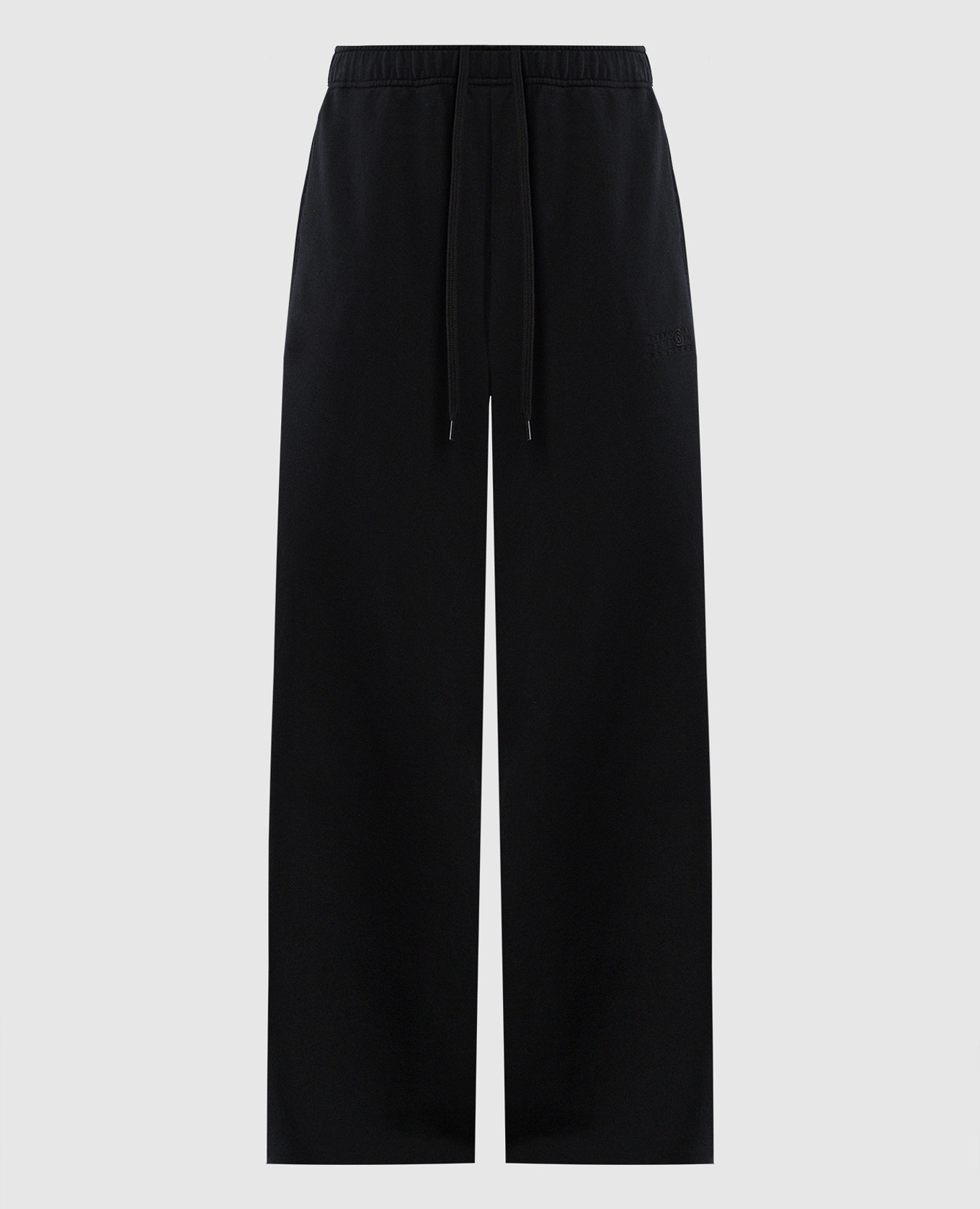 

Black pants with logo embroidery Maison Margiela MM6, Черный