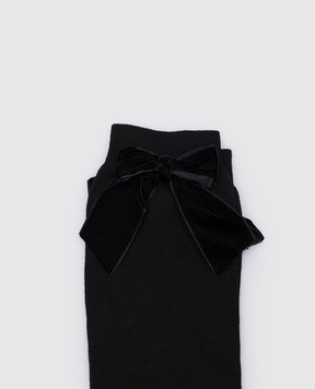 Story Loris Children's black knee high boots with bows 208436