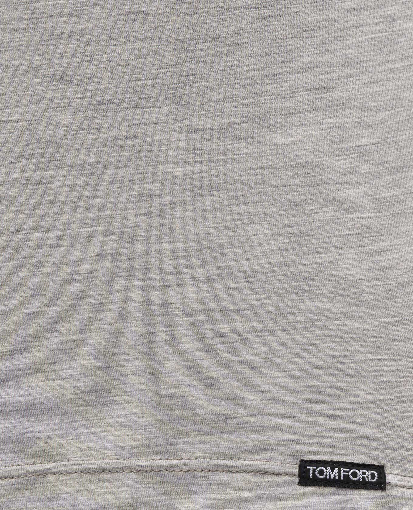 

Grey melange T-shirt with logo patch Tom Ford