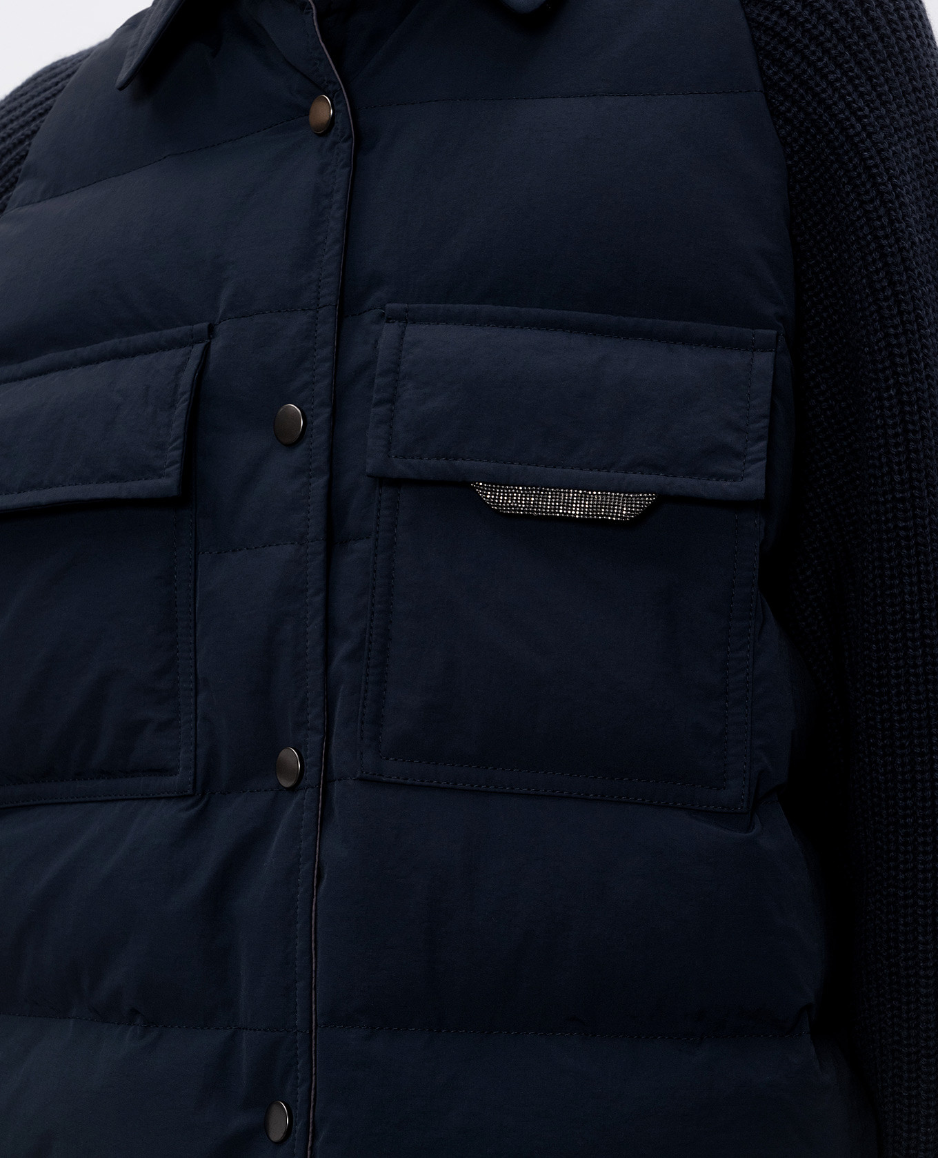 

Blue combination down jacket Brunello Cucinelli