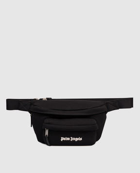 Palm Angels Black belt bag with logo embroidery PMNO009F25FLE001