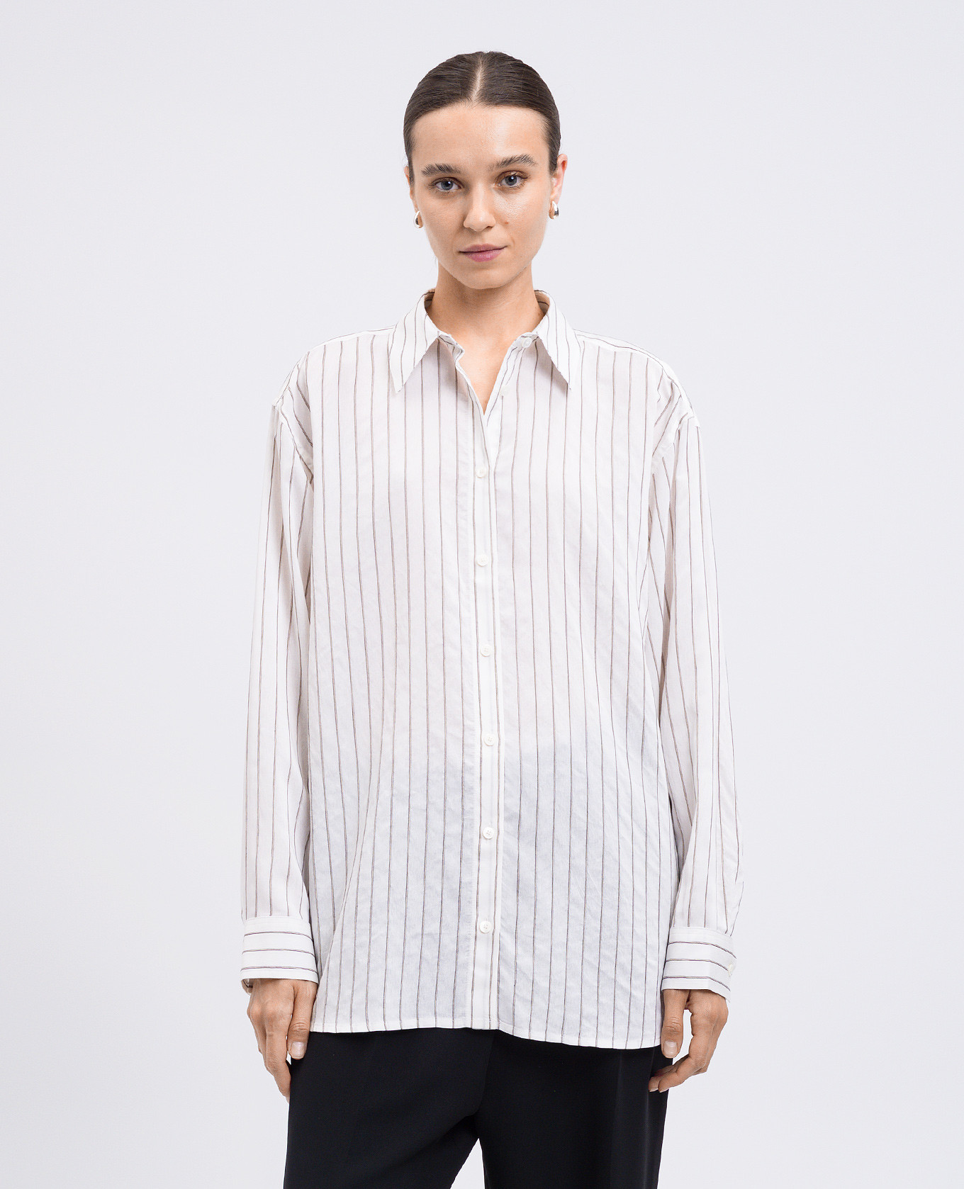 White blouse with striped silk Toteme 3