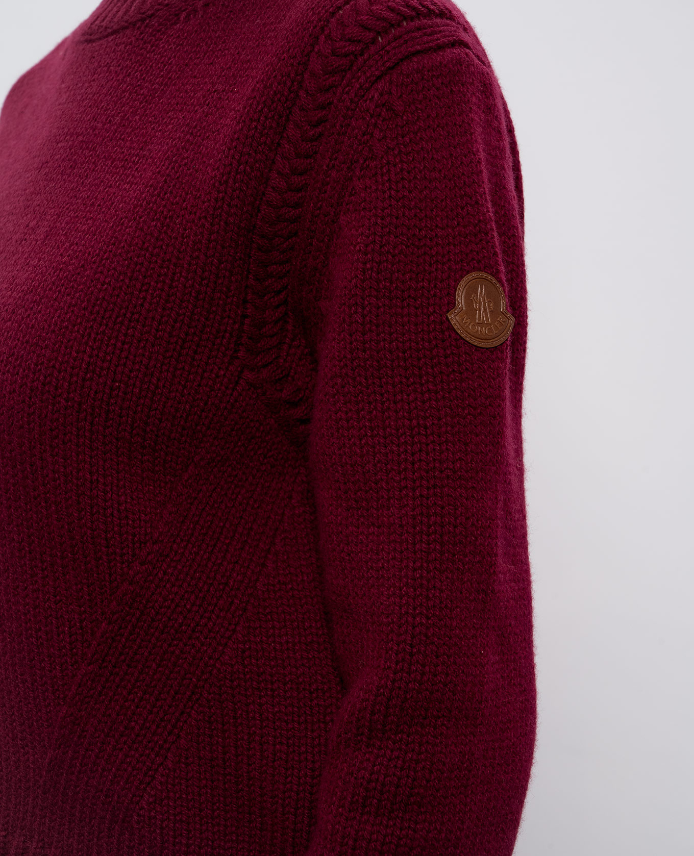 Burgundy wool and cashmere sweater Moncler 5