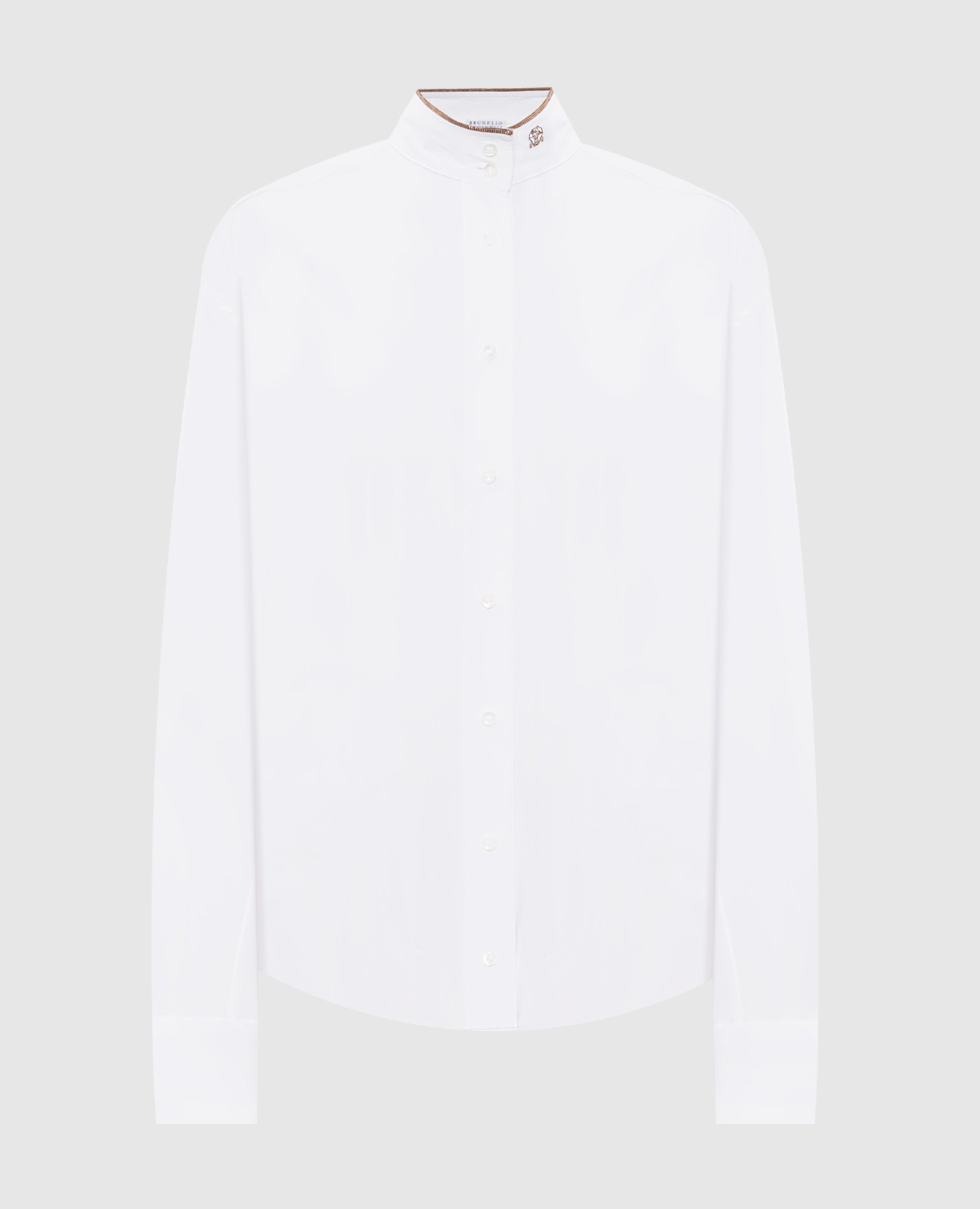 White shirt with a monil chain Brunello Cucinelli