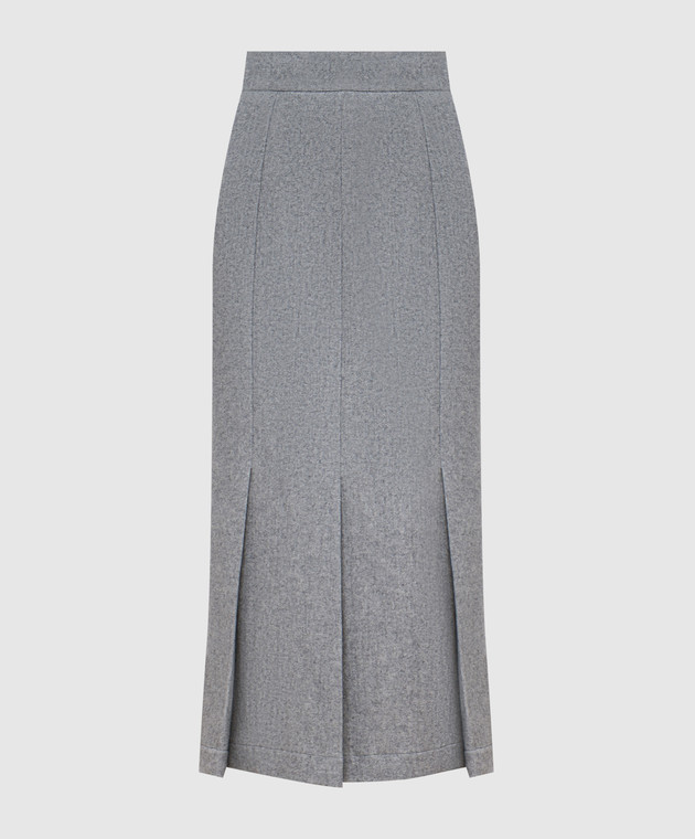 スカート ERMANNO SCERVINO Pleated longuette skirt Ermanno Scervino - Gray pleated midi skirt with wool
