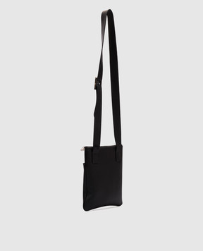 Serapian Black leather bag with logo SRCCHMML679423Y001
