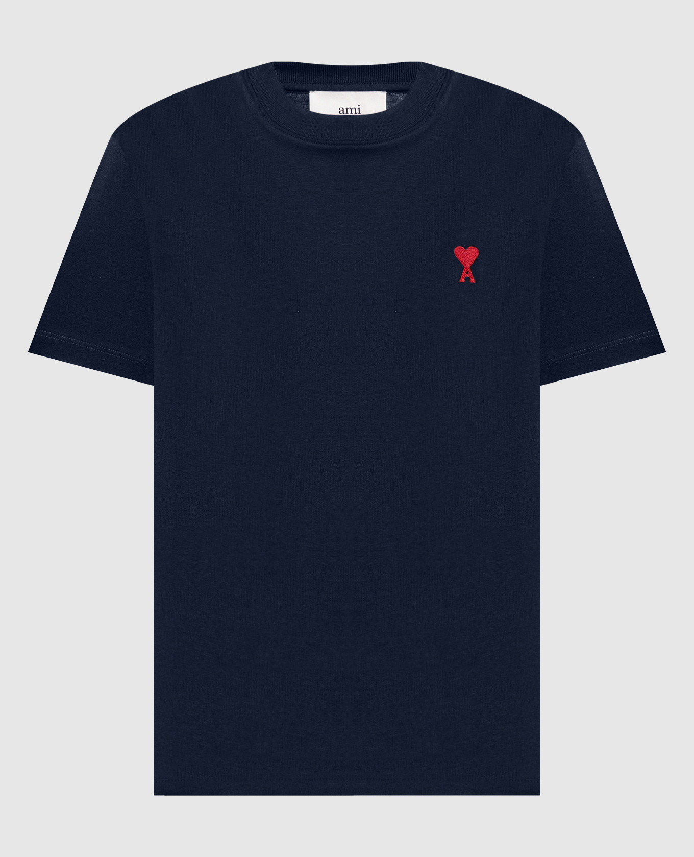 

Blue T-shirt with contrasting Ami de Coeur emblem embroidery Ami Paris