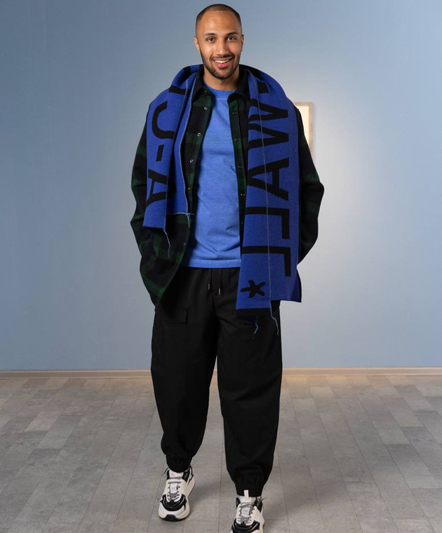 A Cold Wall - Double sided wool scarf with logo pattern ACWUA203 