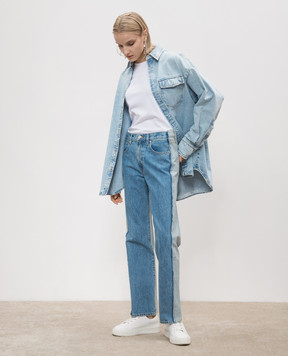 SLVRLAKE Re-work blue jeans with a reverse effect LRWJ707RSWRV
