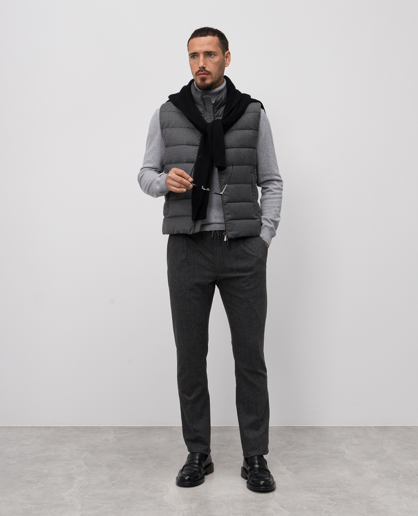 

TODI grey cashmere and silk golf shirt MooRER