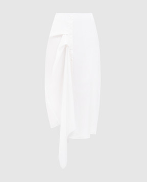 Marc Le Bihan White asymmetrical midi skirt 2521
