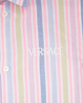 Versace Children's striped shirt with logo 10186401A13151