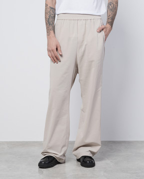 Ami Paris Beige pants with a logo HTR211CO0062