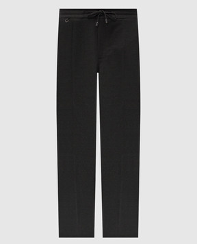 Stefano Ricci Grey cashmere pants with monogram M1T5300173CEA01T