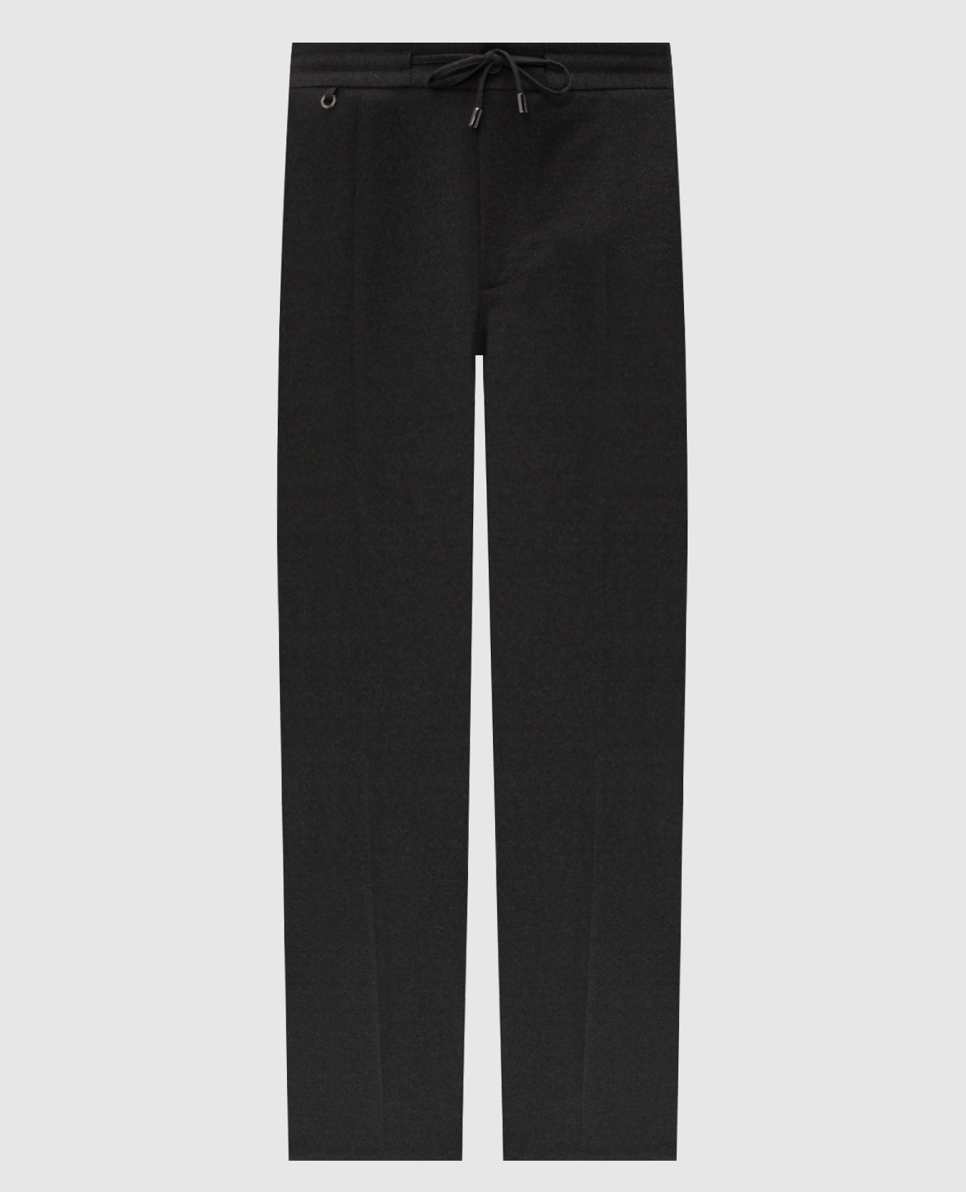 Grey cashmere pants with monogram Stefano Ricci