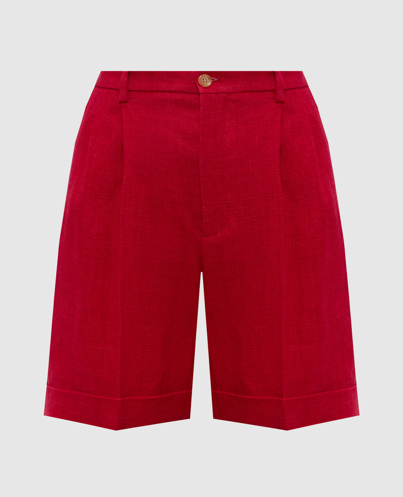 Red linen shorts Valentino