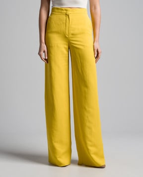 Max Mara Yellow GARY pants with linen GARY
