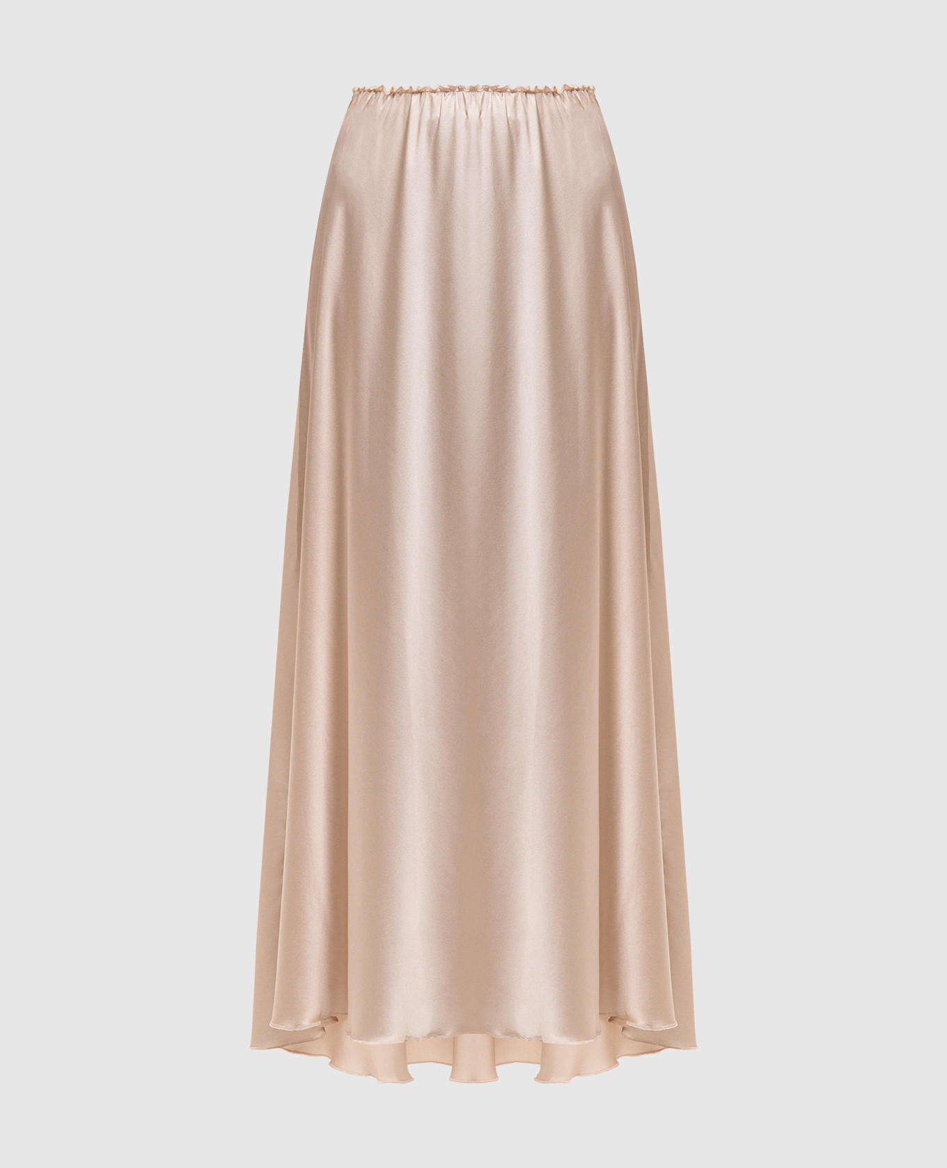 

Beige silk maxi skirt Enrico Mandelli