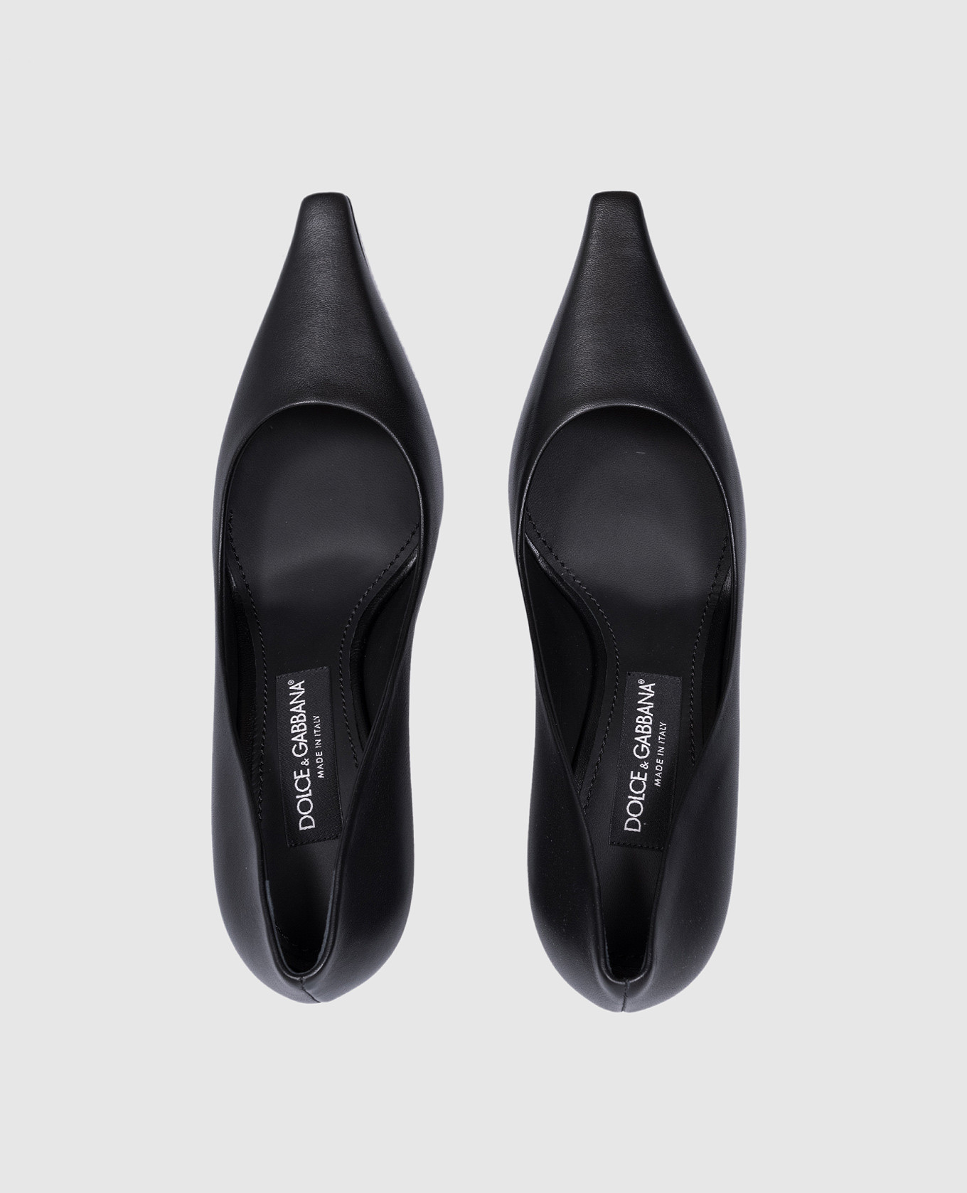 Black leather pumps with metallic DG logo Dolce&Gabbana 4