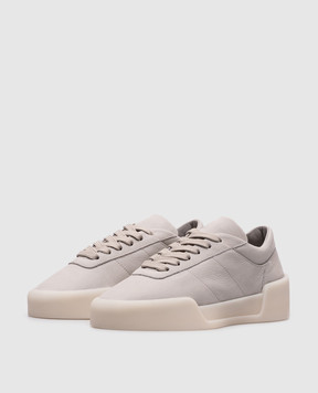 Fear of God Grey Aerobic Low Nubuck Sneakers with Logo FGE280101NUBw