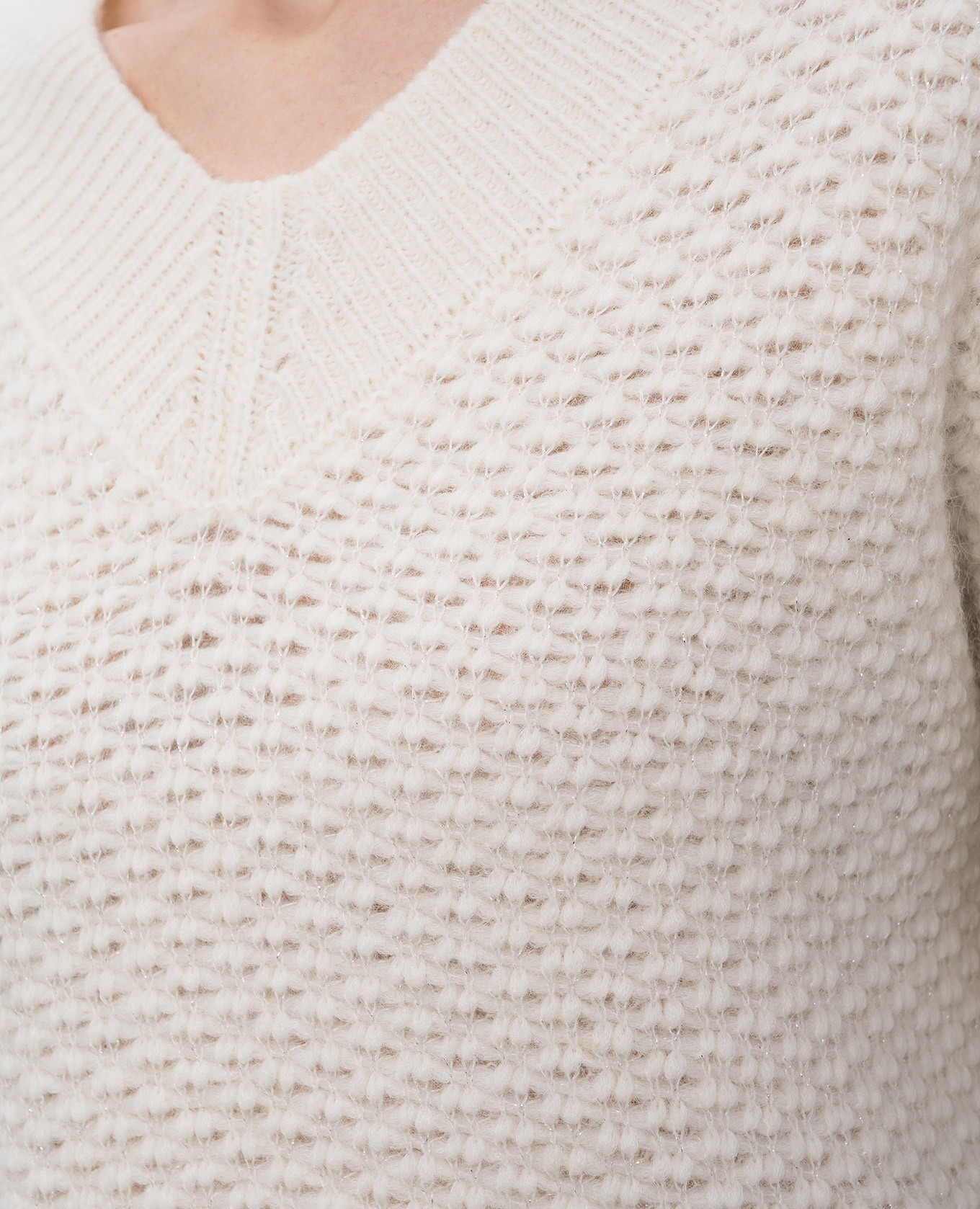 

White alpaca wool pullover Peserico