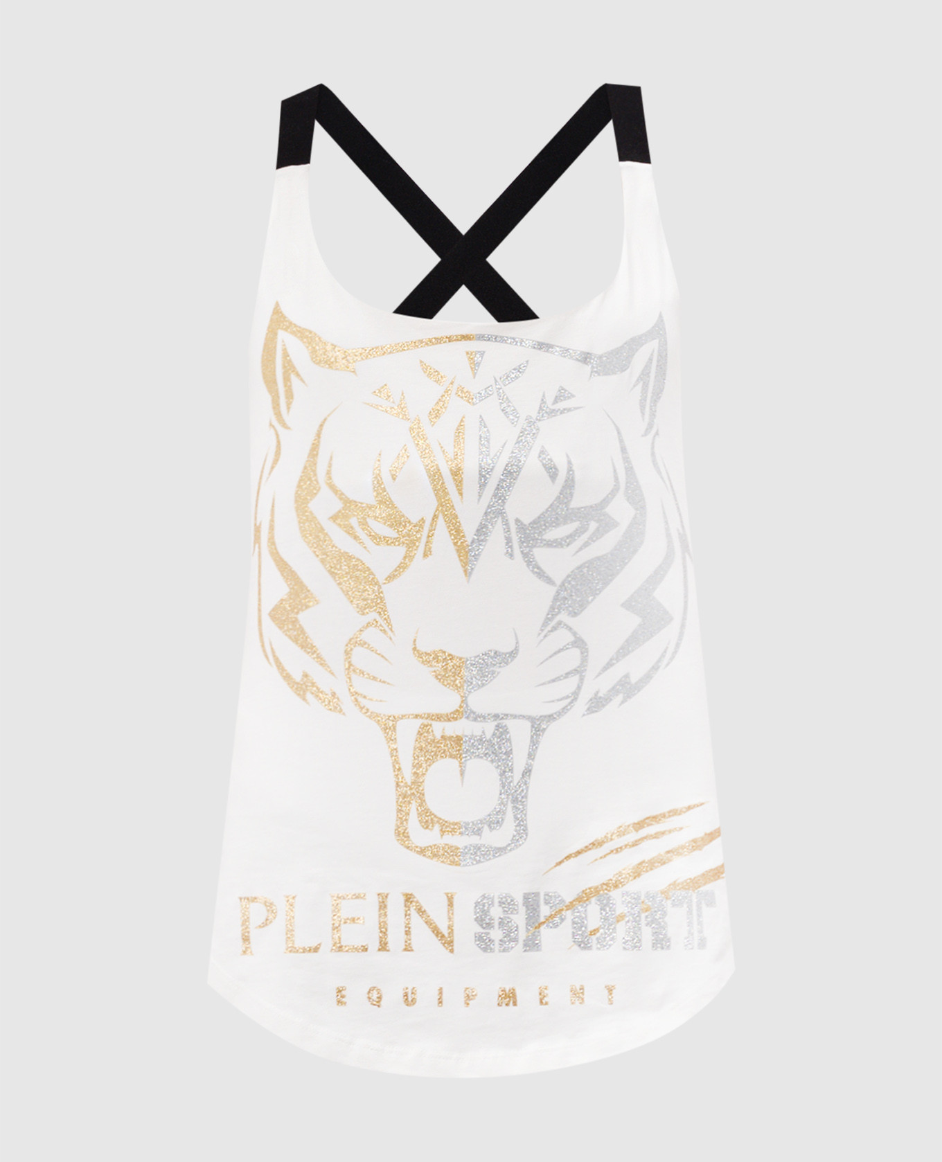 

White top with logo print Plein Sport
