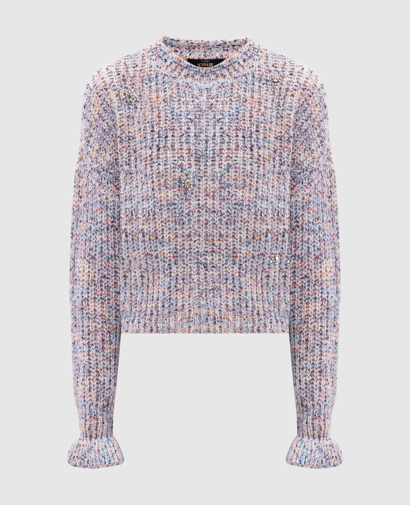 Wool sweater with crystals Twinset