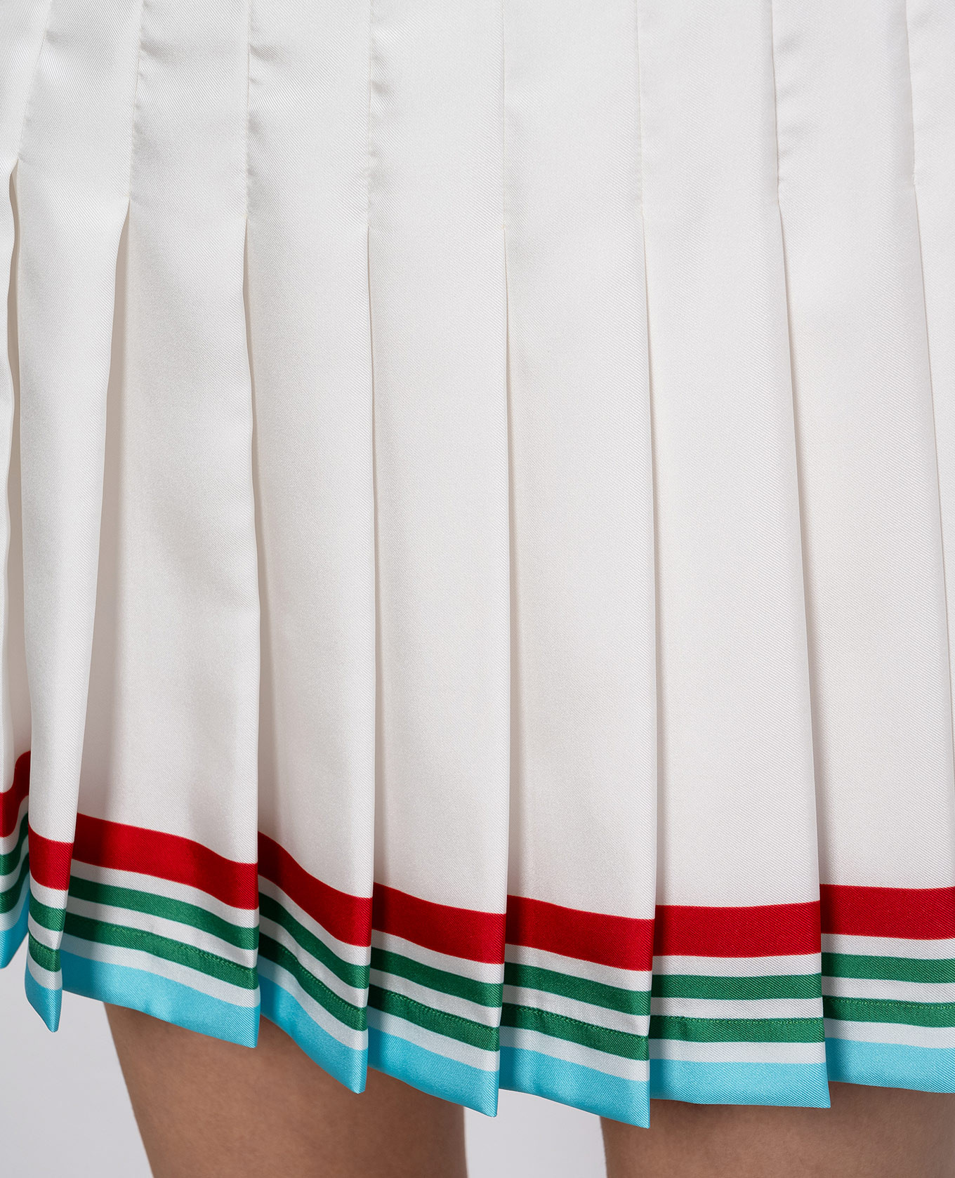 Casa Way World Series White Silk Pleated Skirt Casablanca 5