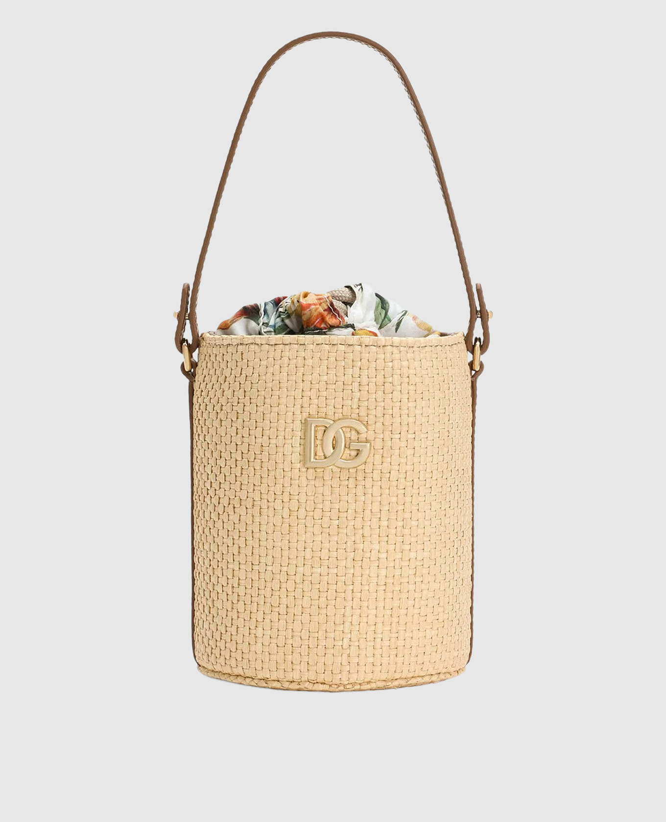 

Children's beige woven bucket bag with logo Dolce&Gabbana