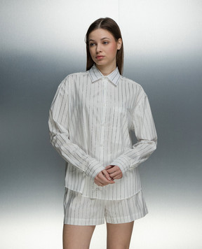 Giuseppe Di Morabito Milano White blouse with crystals 02PSTO227RC02289