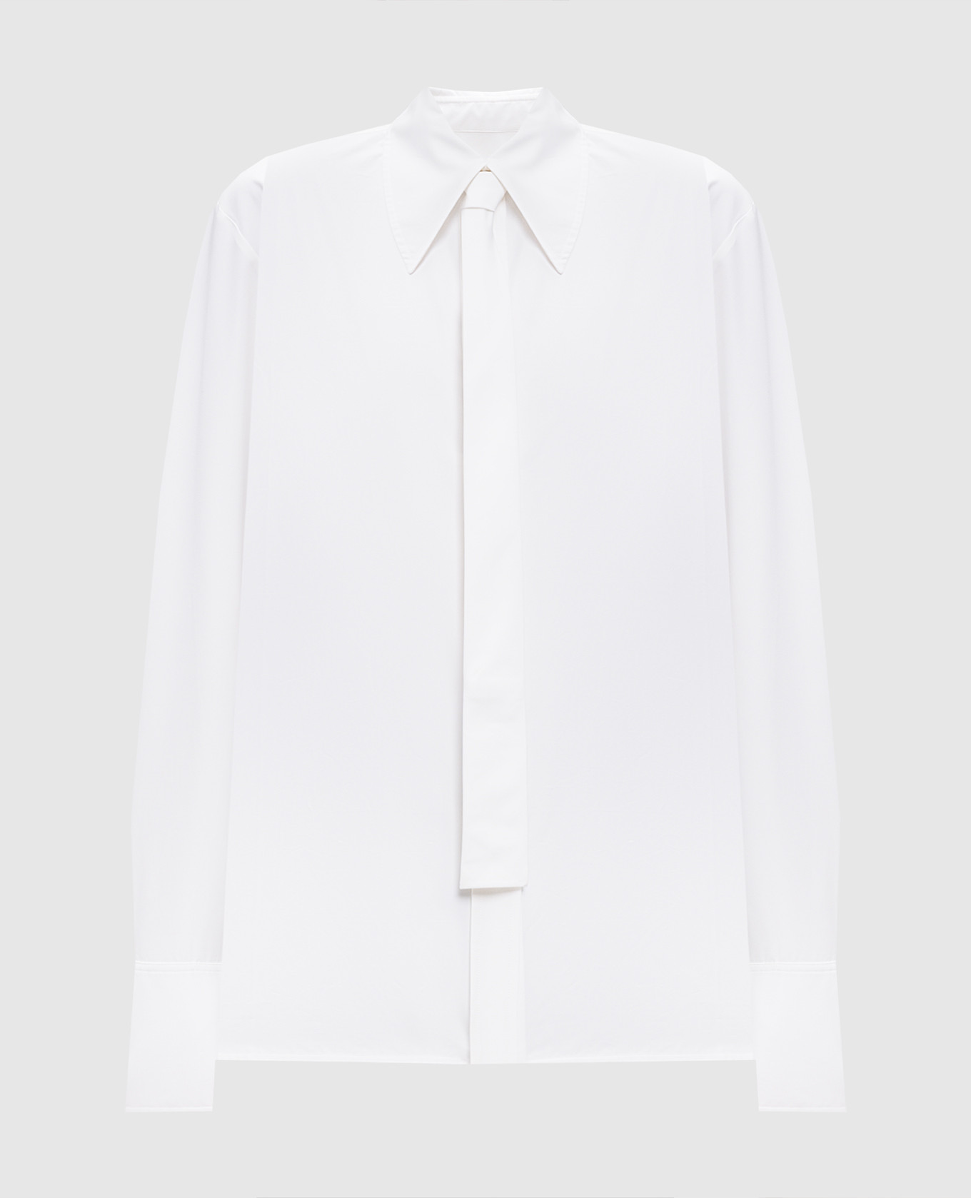 White shirt with tie Jil Sander