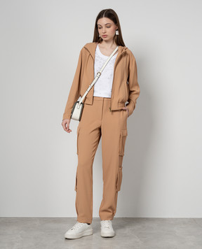 Twinset Brown cargo with logo 241TP2243