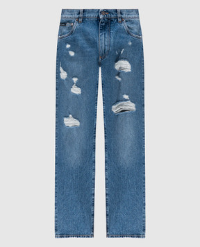 Dolce&Gabbana Blue jeans with holes GP02XZG8MX2