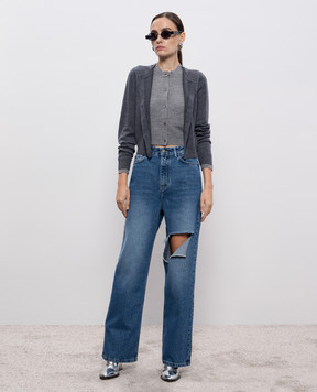 Rokh Blue jeans with a worn effect R1CA54
