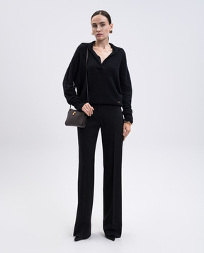 Tom Ford Black wool pants with stripes PAW633FAX1342