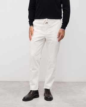 Peserico White corduroy pants R54795T007965