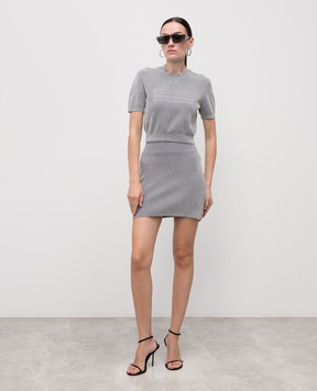 Alexander Wang Gray mini skirt with logo 1KC3255067