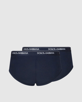 Dolce&Gabbana Set of blue briefs with logo M9C03JONN95