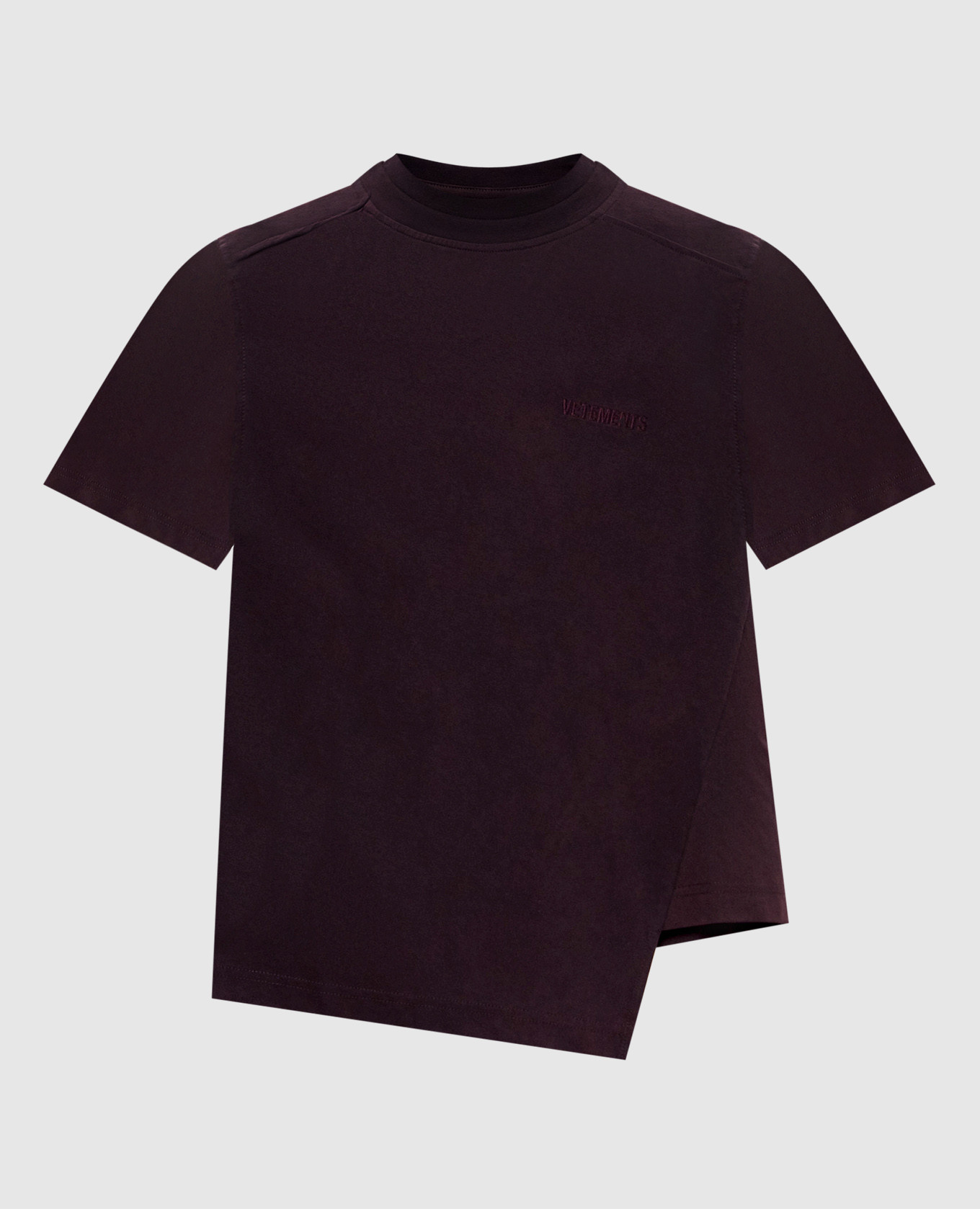 Purple asymmetrical t-shirt Vetements