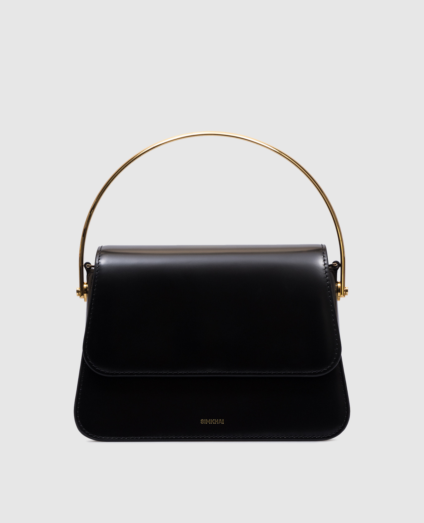 

Black leather crossbody bag with logo Simkhai