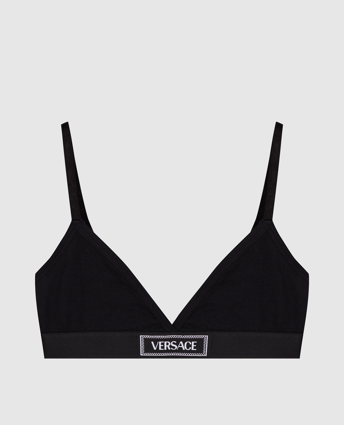 

Black ribbed bodice with logo Versace