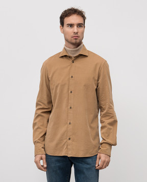 Peserico Brown corduroy shirt R56042T0D02357