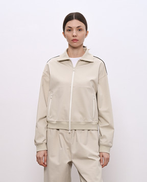 Brunello Cucinelli Beige sports jacket with contrast tape ML946FB716