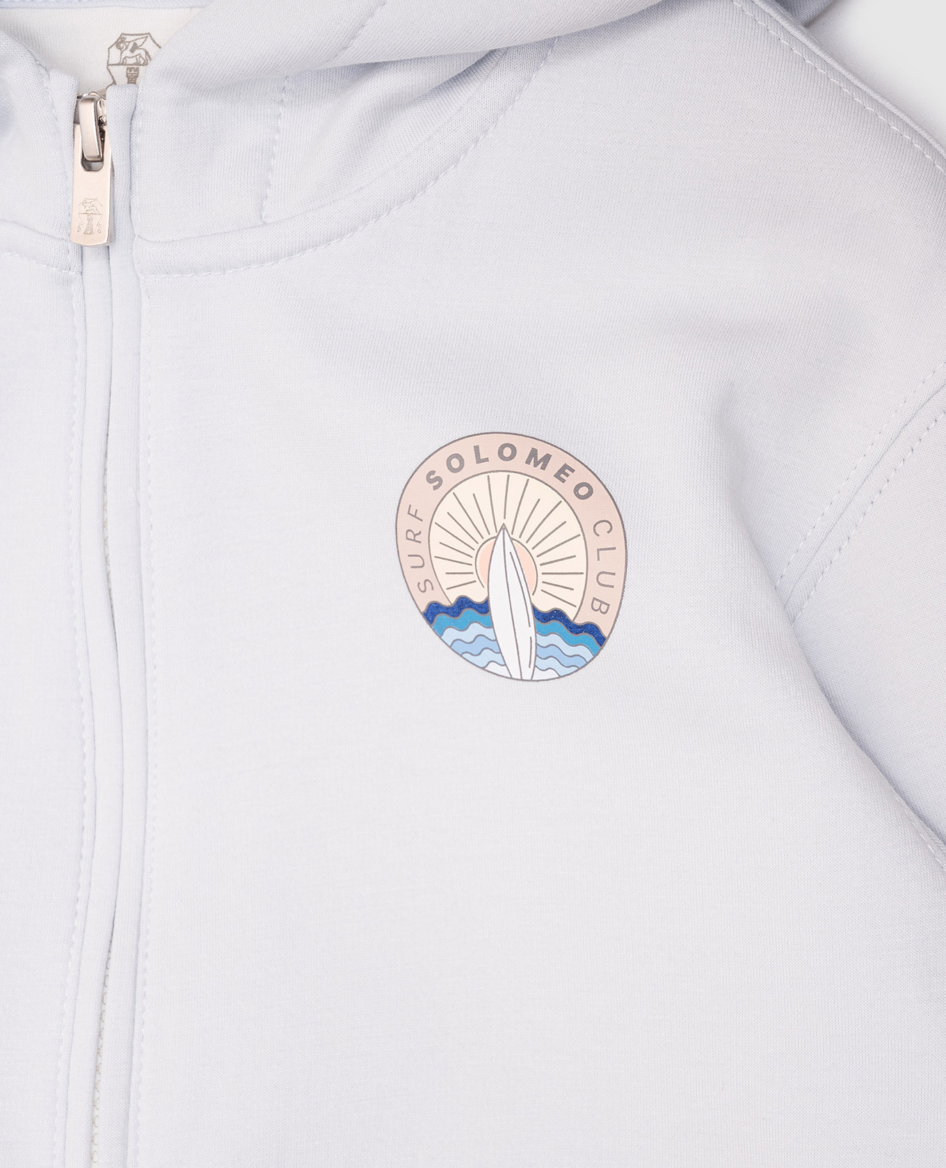 

Children's blue sports jacket with print Brunello Cucinelli, Light blue