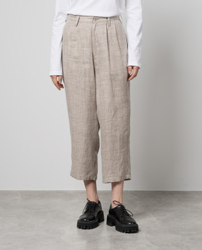 Y`S Yamamoto Beige linen pants YSP19300